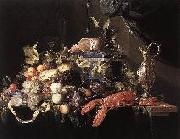 unknow artist Classical Still Life, Fruits on Table oil painting